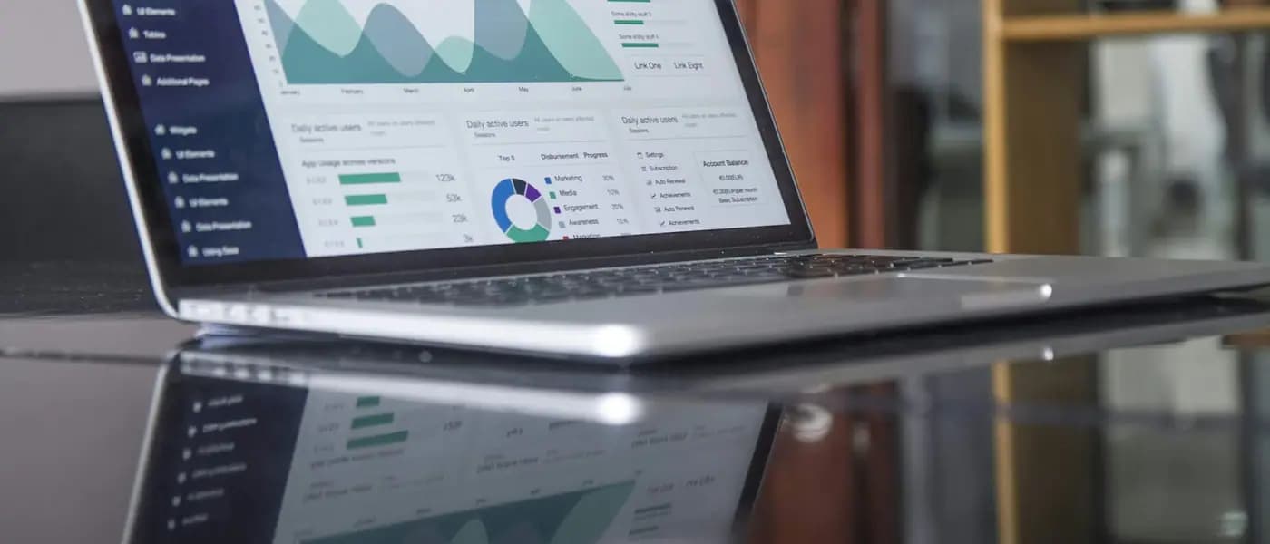 Analytics dashboard open on a laptop for astrology SEO
