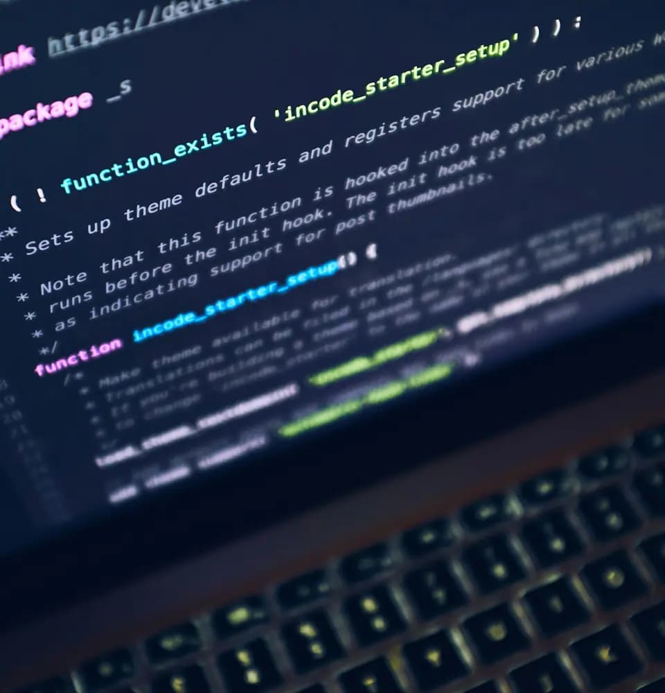 Code on a computer screen representing astrologer website development